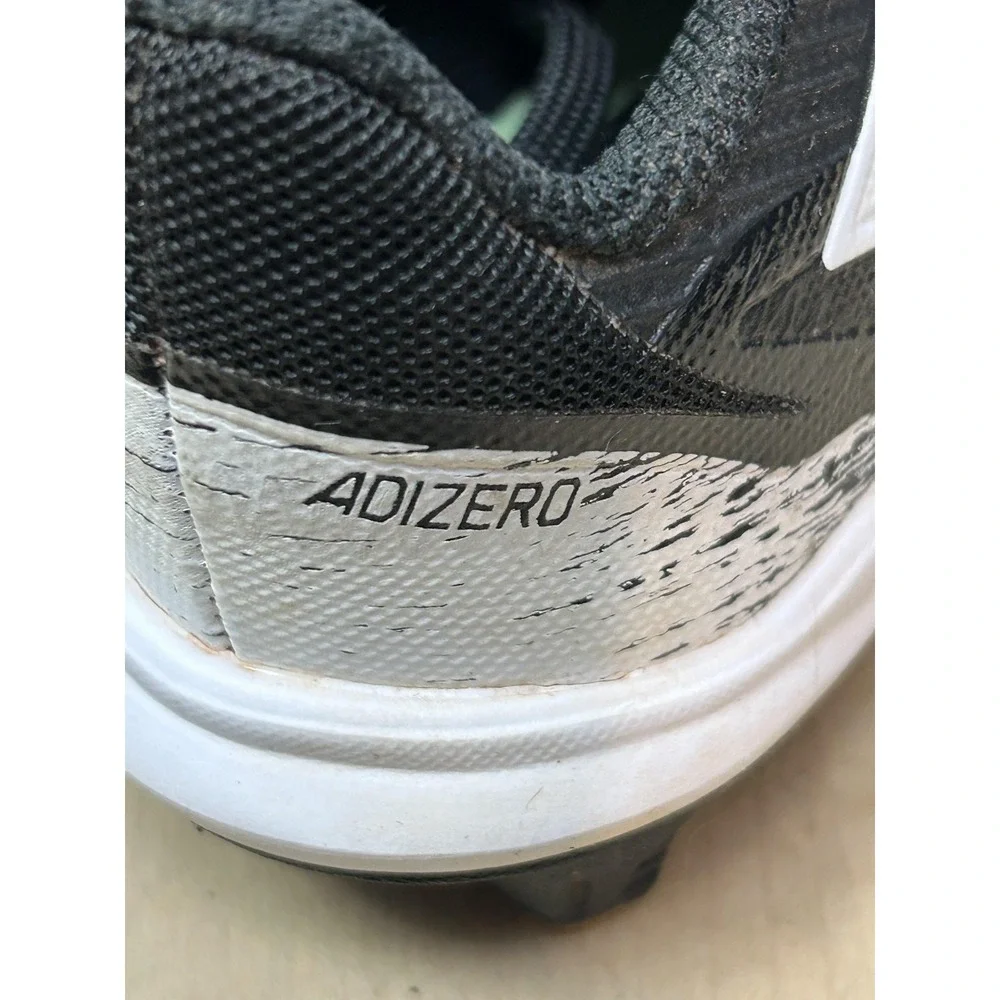 Adidas Adizero Shoes Youth 10K Black White Cleats Boys Molded‎ Soccer Football
